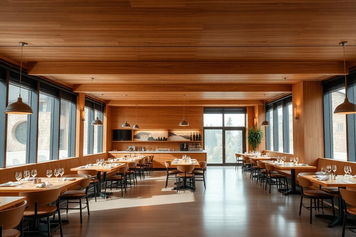 Restaurant mit Terrasse und Seesicht — Ristorazione